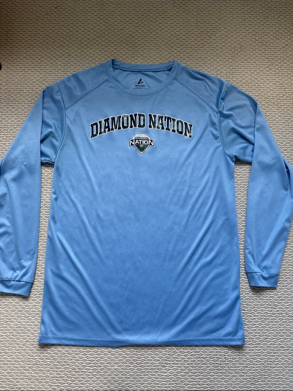 Diamond Nation Men's Long-Sleeve Performance Shirt - Light Blue